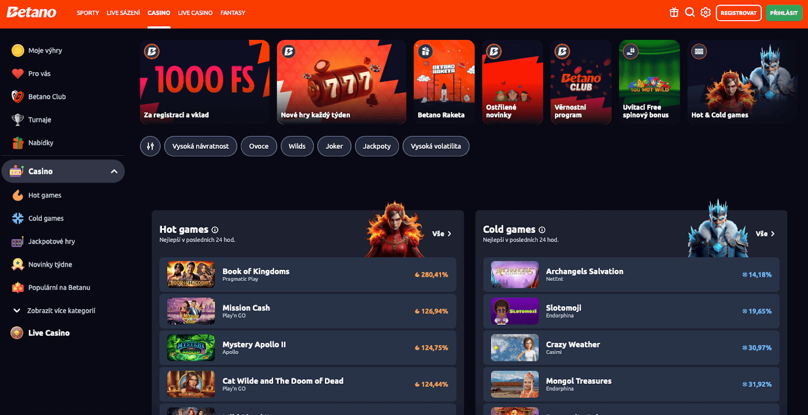 Betano Casino Games