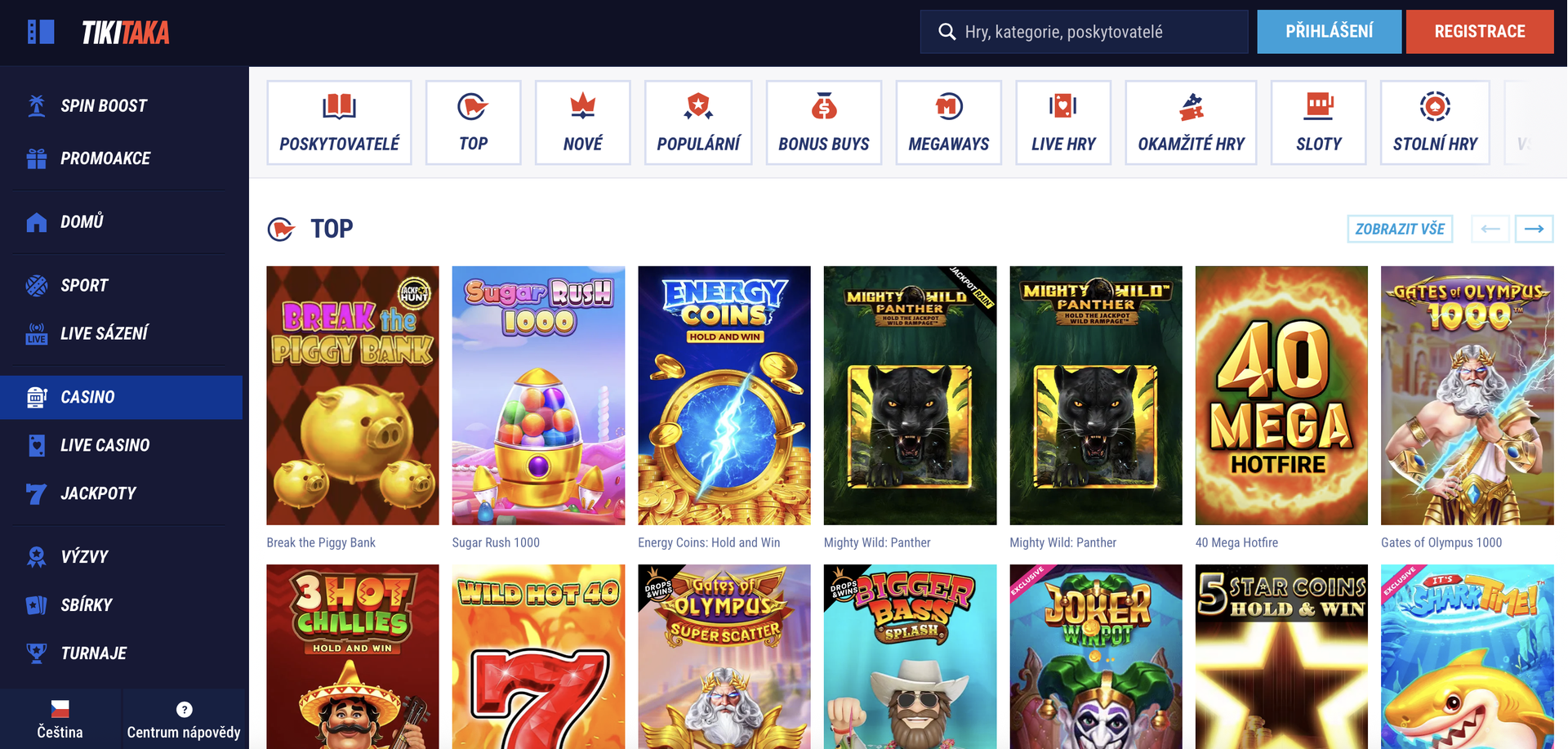 TikiTaka Casino Mainpage Czechia