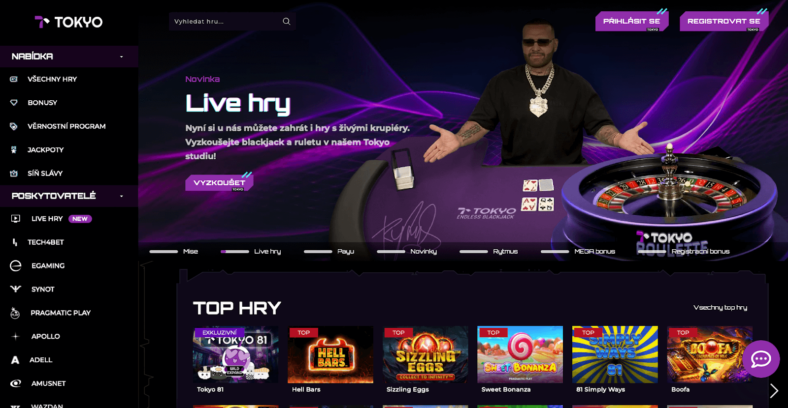 Tokyo Casino Homepage
