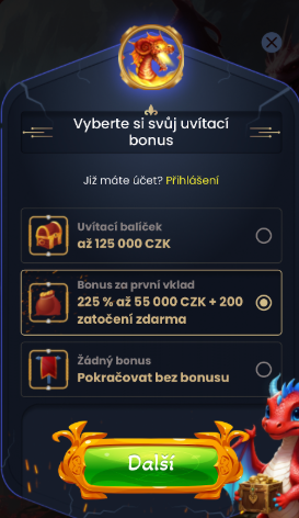 Vyberte si bonusovy balicek