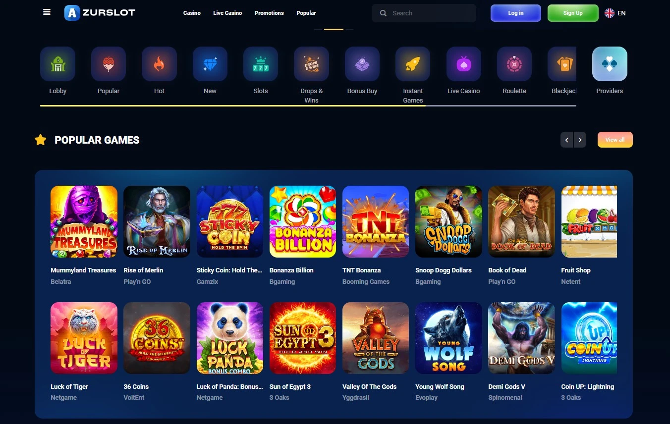 azurslot casino cz games